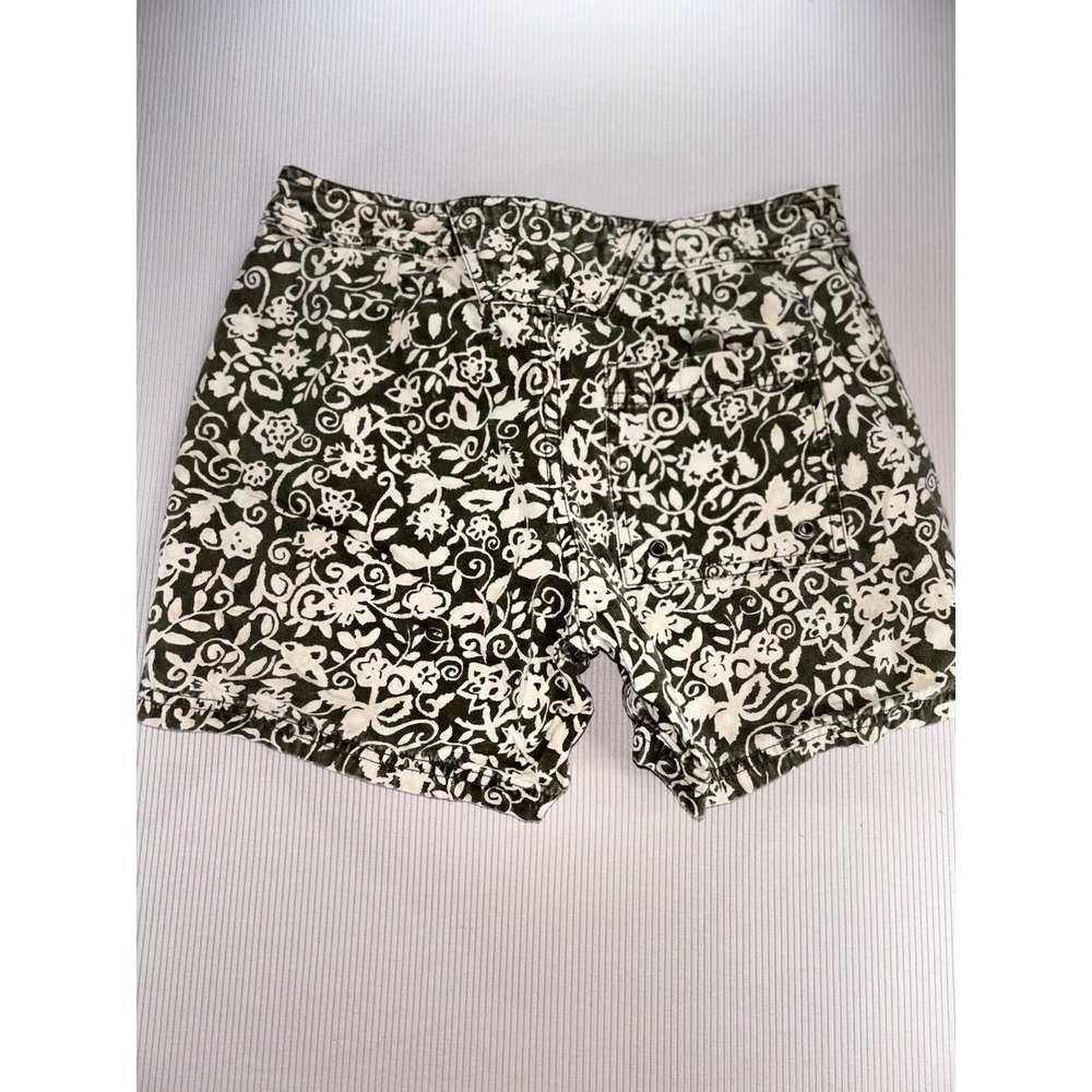 Vintage Y2K Abercrombie & Fitch Floral Denim Shorts Women's 4 Green Hong Kong - Picture 7 of 9